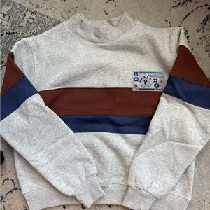 Parke Vintage Striped Mockneck